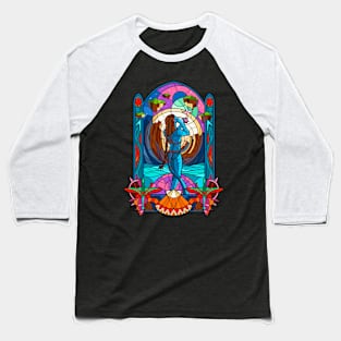 Stained Glass Paradise Baseball T-Shirt